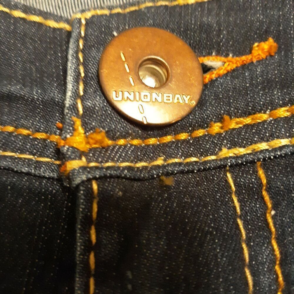 UNION BAY Women's Jr Size 17 Thick Stitch Embellished Pockets Jeans Great Deal - Picture 6 of 12